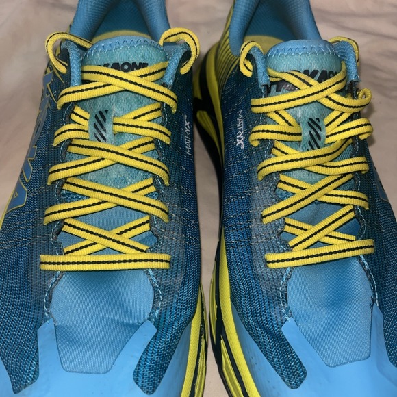 HOKA One‎ One Evo Mafate Trail Blue Yellow Women's Size 9 Vibram 1091576 CCTRS - Picture 13 of 16